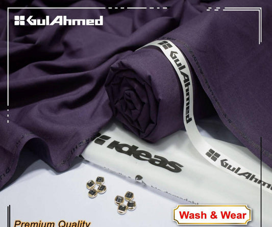 Gul Ahmad Wash n wear Unstitched Fabric | Gul Ahmed Men’s Collection 4 meter